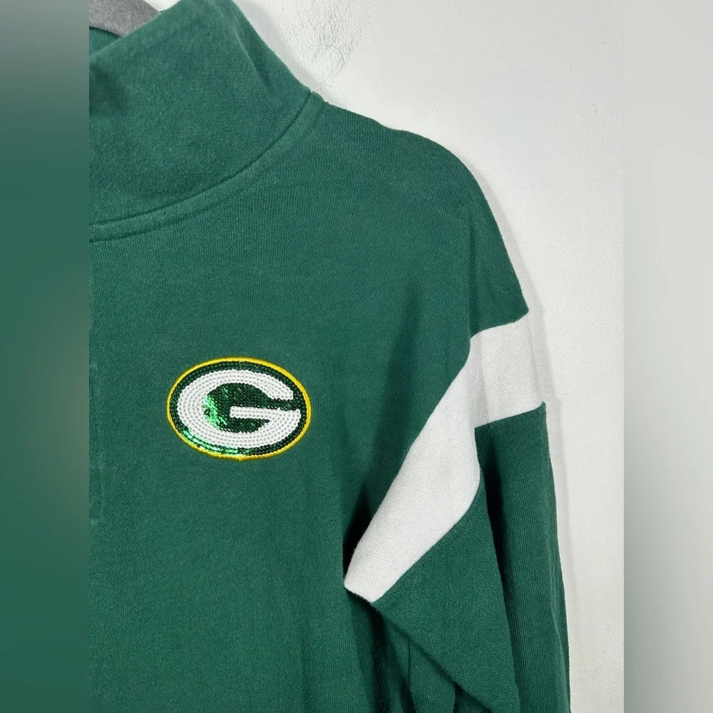 PINK Victoria’s Secret‎ Green Bay Packers Quarter Zip Pullover Women’s Small NFL